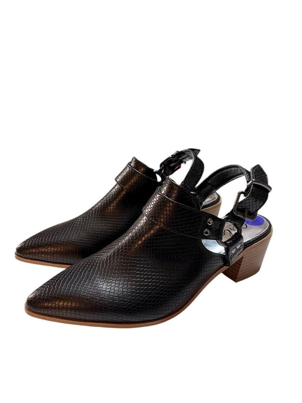 Carlos Santana "Pacey" Slingback Mules. Black Textured. Women’s Size 8.5 - Picture 2 of 10